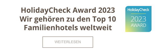 HolidayCheck Award 2023 für das Gorfion Familotel Liechtenstein